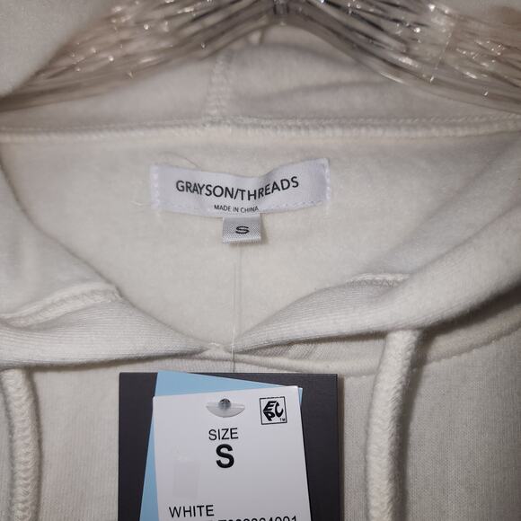 Howdy white Hoodie crop top women's Small Grayson/threads - Picture 4 of 8